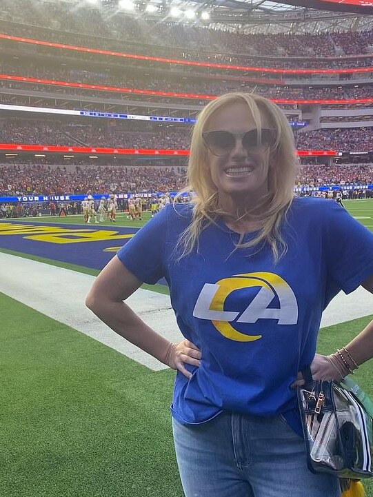 Rebel Wilson is a mad LA Rams fan.