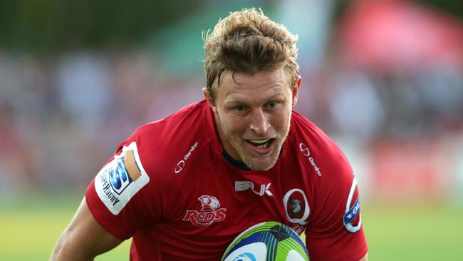 Lachie Turner of the Reds during the Super Rugby trial game between the Queensland Reds and the Chiefs played in Toowoomba. Pic Darren England.