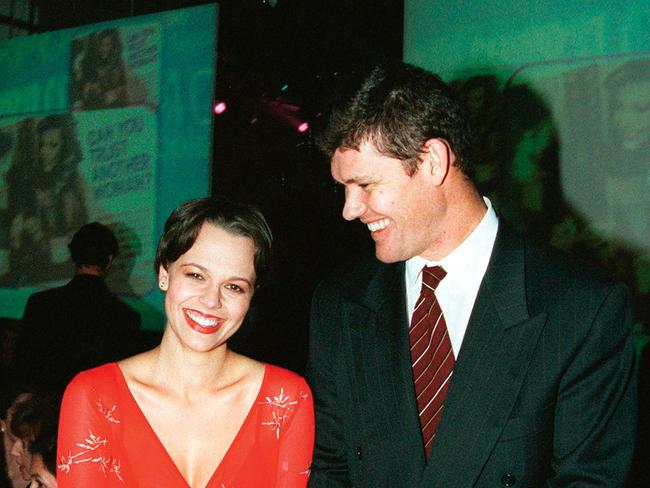 Freedman with then-publishing executive James Packer in 1998. Image: supplied.