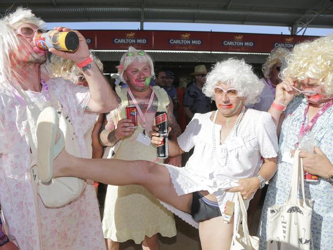 Punters at the Birdsville races day two. Picture: Lulu Freedman.