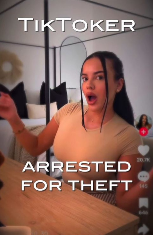 In a video, police detailed how they were able to charge Ms Velez who is accused of using false barcodes at a self-service checkout. Picture: Cape Coral Police Department