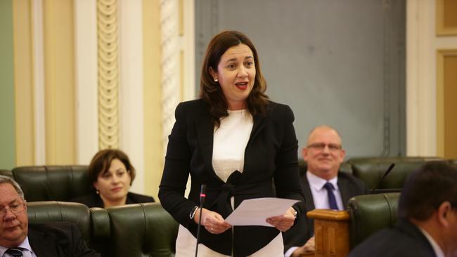 Annastacia Palaszczuk on the opposition benches in 2013. Picture: Liam Kidston.