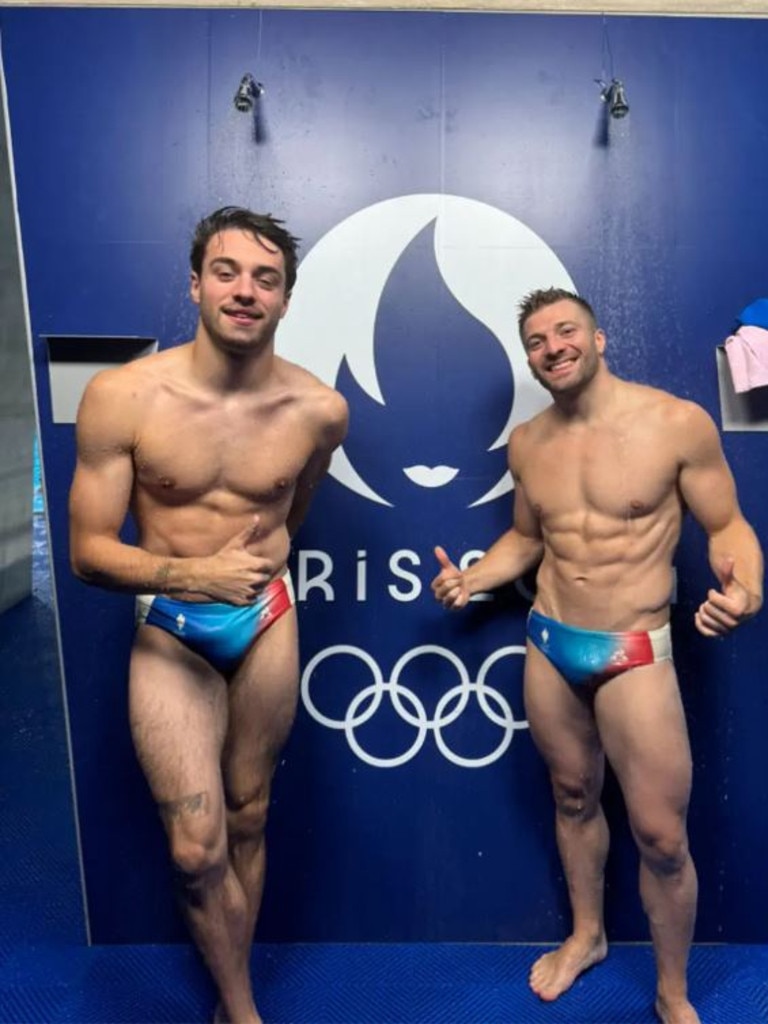 French diver Jules Bouyer (left).