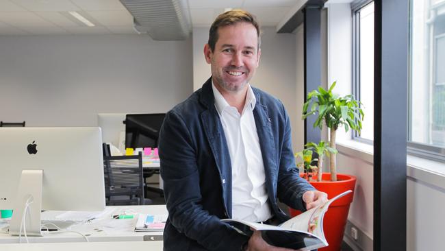 Craig Blair at Airtree’s Paddington office in 2015. Picture: Hollie Adams