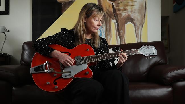 Composer Amanda Brown at her home in Sydney. Picture: John Feder