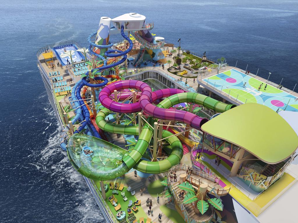 It boasts the largest water park on a cruise ship. Picture: Royal Caribbean