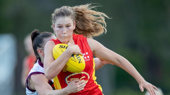 Alana Gee during the Northern Academy Series match between the Gold Coast Suns and the Brisbane Lions. Picture: Russell Freeman/AFL Photos