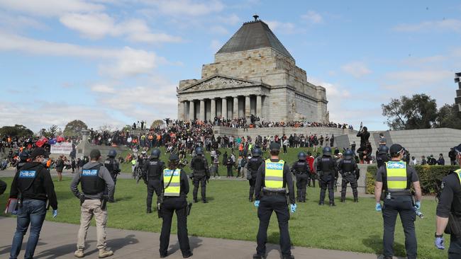 Media outlets have argued the decision by CASA limits their ability to live-broadcast Melbourne’s ongoing protests. Picture: David Crosling