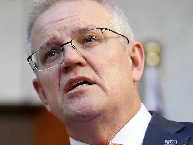 Prime Minister Scott Morrison announces 1 million extra doses of the Pfizer vaccine will arrive in Australia on Sunday. Picture: NCA NewsWire / Gary Ramage