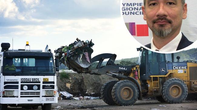 The Gympie council (CEO Rovert Jennings pictured) is under orders to fix the cityâ€™s ageing dump after Qld govt investigators found several environmental breaches at the site, including in its newly built $4 million dollar eastern expansion.