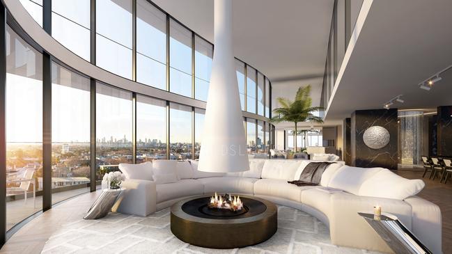 The St Kilda penthouse offers stunning city views.