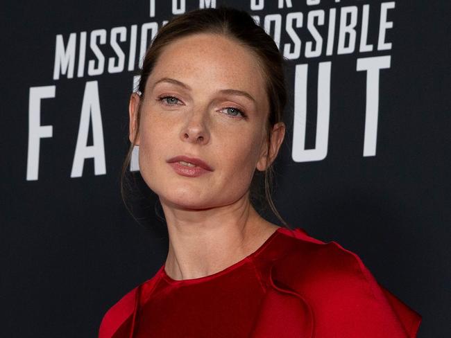 Swedish actress Rebecca Ferguson arrives for a screening of "Mission Impossible - Fallout" at the Smithsonian National Air and Space Museum on July 22, in Washington, DC.  / AFP PHOTO / Alex Edelman