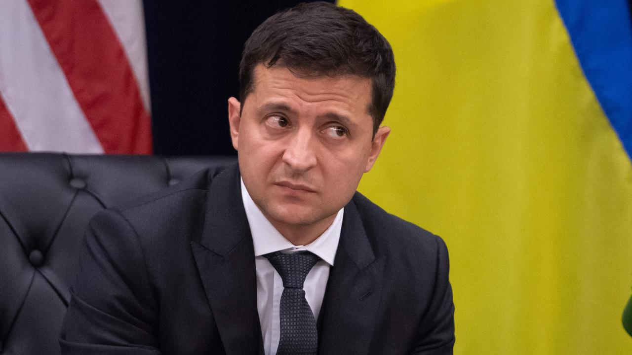 Ukrainian President Volodymyr Zelensky was asked to do Donald Trump “a favour” and investigate Joe Biden’s son. Picture: AFP