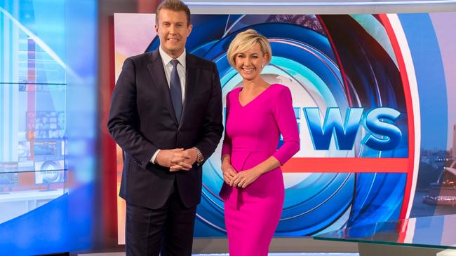 Nine News presenters Peter Overton and Deborah Knight.