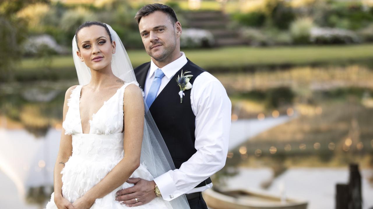 Ines and Bronson at their MAFS wedding. Picture: Supplied