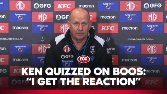 Ken Hinkley quizzed on boos after Lions thumping | Port Adelaide press conference