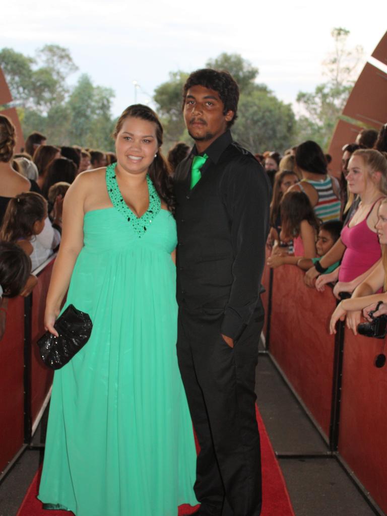 Serafina Craig and Aaron Braun at the 2012 Centralian Senior College formal at the Alice Springs Convention Centre. Picture: NT NEWS