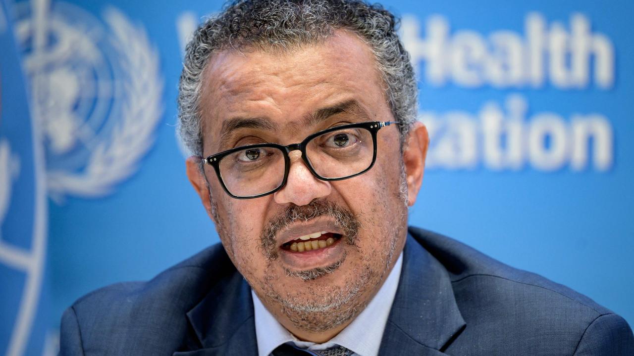 World Health Organisation (WHO) Director-General Tedros Adhanom Ghebreyesus. Picture: Fabrice Coffrini / AFP