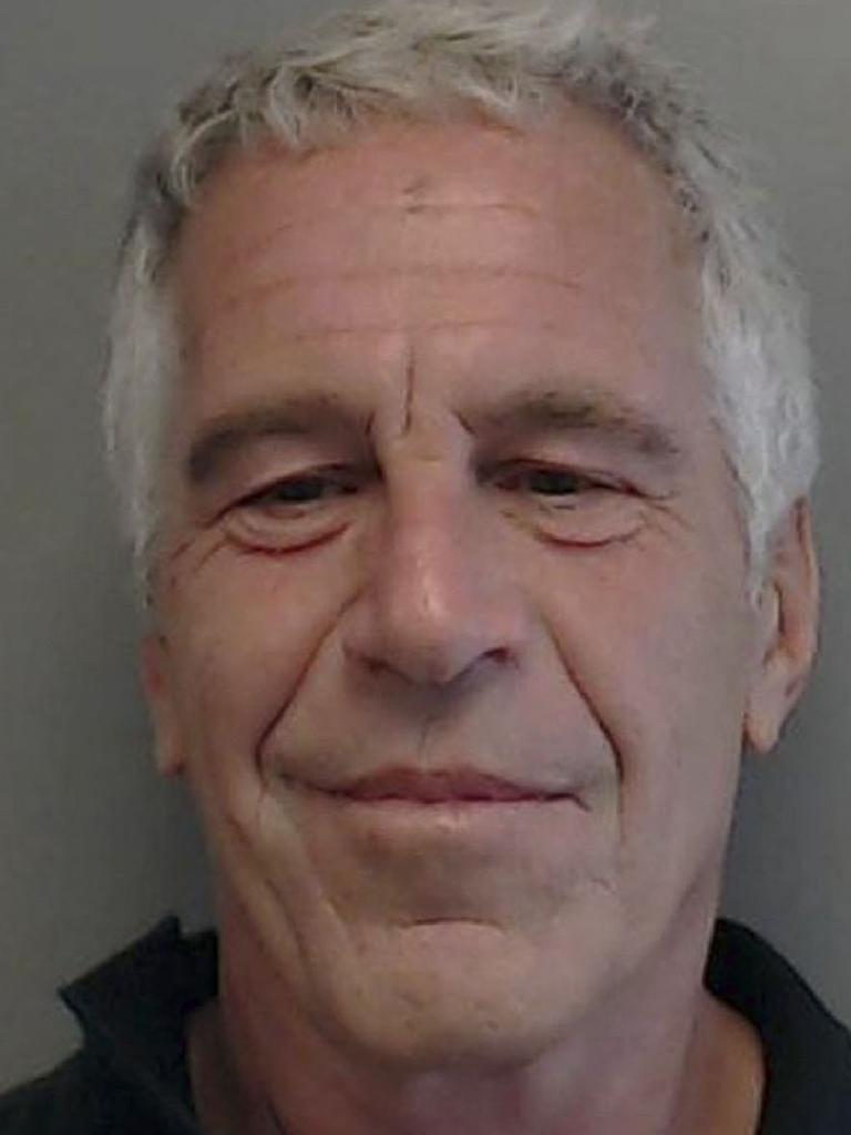 In the fake image, she was in a swimming suit while hugging convicted sex offender Jeffrey Epstein. Picture: HO/Florida Department of Law Enforcement/AFP