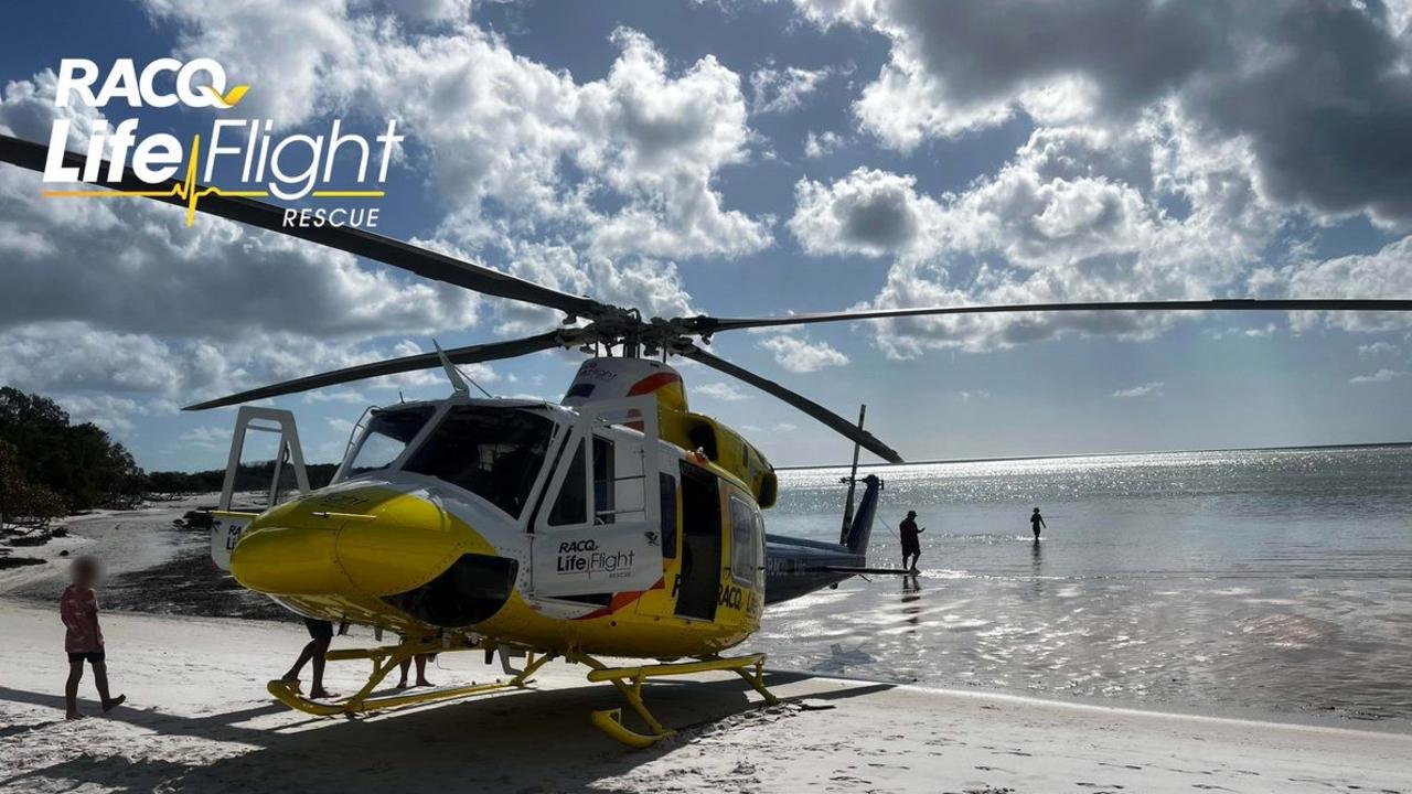 Another child was airlifted to hospital after a suspected irukandji sting. Picture: LifeFlight