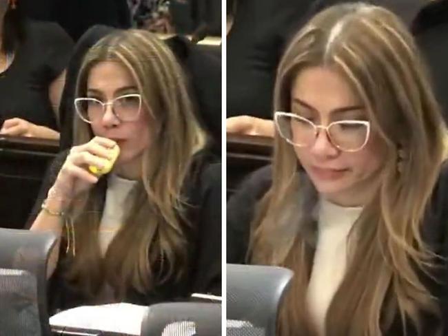 A politician was caught vaping during a health reform session. Picture: Supplied