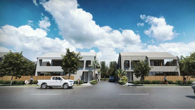 Renders for the proposed townhouses. Photos: ThomsonAdsett architecture