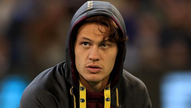 Ponga watched game one from the bench. (Adam Head)