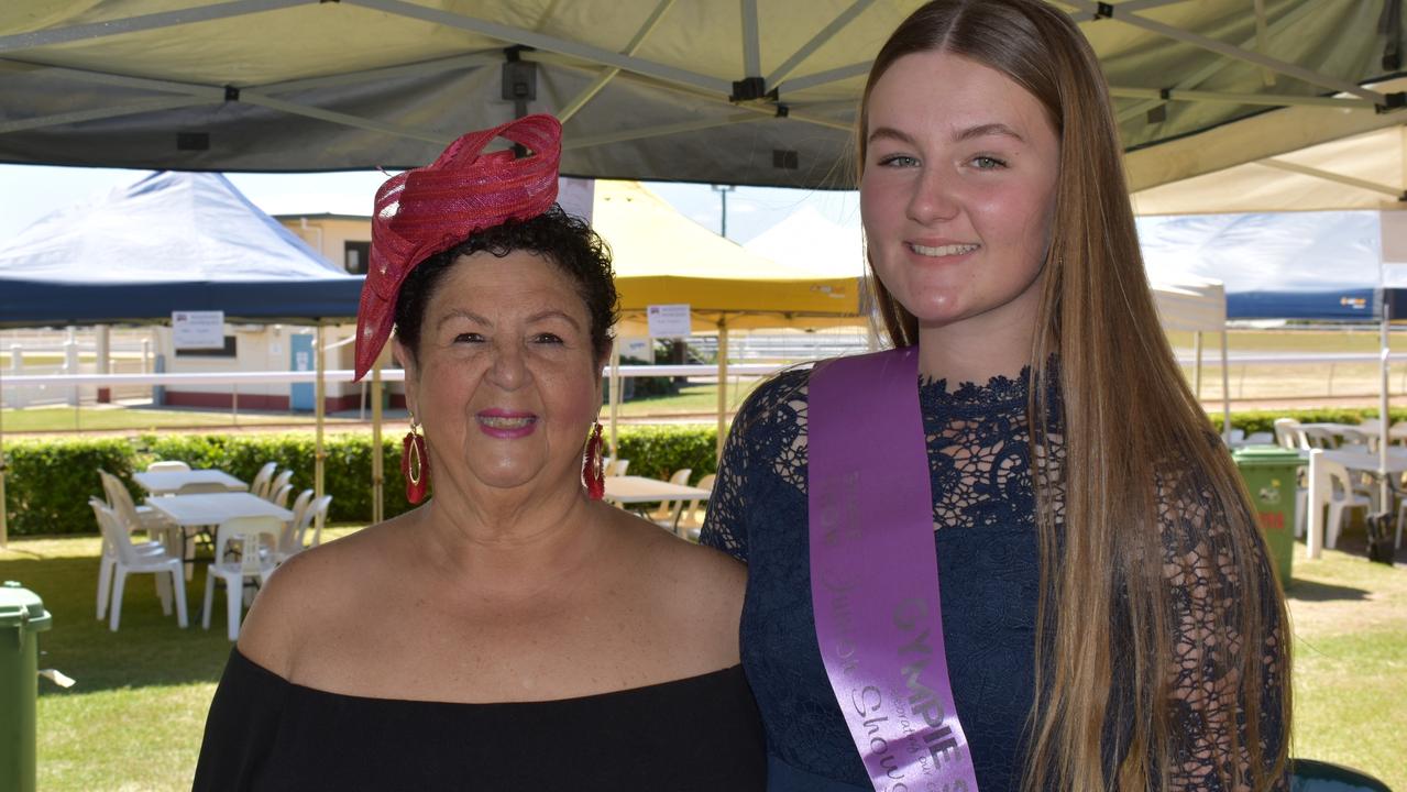 Francoise Gregory and junior showgirl entrant Summer Lipke at the Gympie Times Ladies Race Day 2021. Photo: Elizabeth Neil