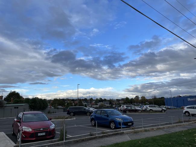 The Creswick Rd car park beside the current Officeworks, pictured on May 2, 2023.