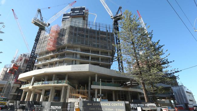 The Jewel development, which contains three towers, is under construction and due for completion in 2019. Picture: Mike Batterham