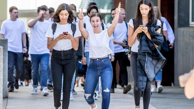 Melbourne’s 2019 school captains are excited and optimistic for the future. Picture: Tim Carrafa