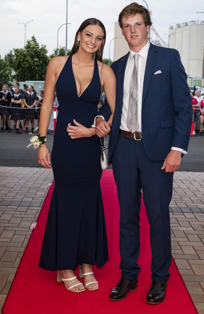 Zara Haynes and Mitch Thomson at Toowoomba Grammar School formal at Rumours International, Wednesday, November 15, 2023. Picture: Kevin Farmer