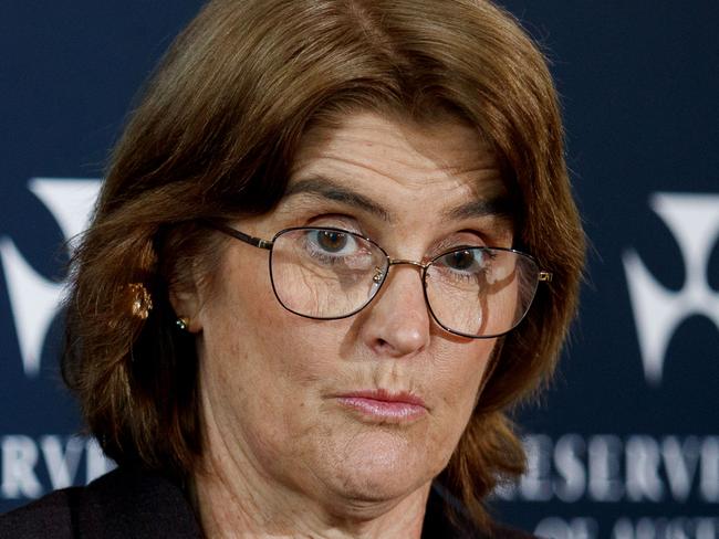 SYDNEY, AUSTRALIA - NewsWire Photos JUNE 18, 2024: Reserve Bank Governor Michele Bullock during a press conference following Tuesdays decision to keep interest rates on hold. Picture: NewsWire / Nikki Short