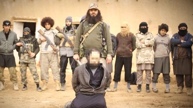 Harvest of Apostates video showing what is believed to be Aussie Khaled Sharrouf executing a prisoner. Picture: Supplied