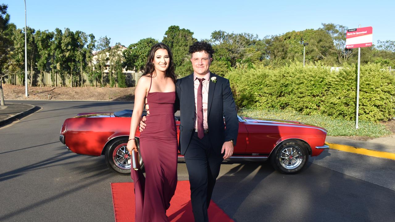 RIVERSIDE FORMAL: Samson Wykamp and Madi McCullugh arrive at the Riverside Christian College Formal. Photo: Stuart Fast