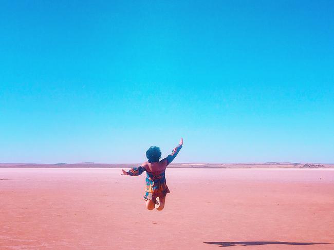 Lake Bumbunga is known for its bubblegum pink lake. Picture: Lee Le