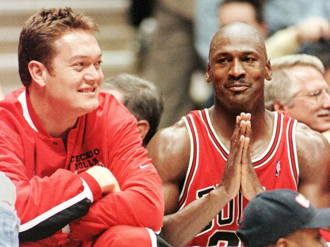 Luc Longley and Michael Jordan won three championships as teammates.