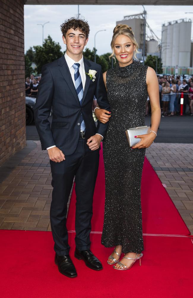 Charlie Randall and Phoebe Callcott at Toowoomba Grammar School formal at Rumours International, Wednesday, November 15, 2023. Picture: Kevin Farmer