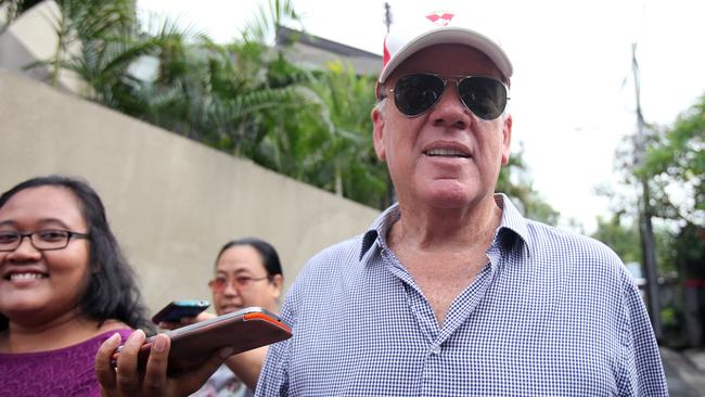 Mike Willesee in Seminyak, Bali, for the Schapelle Corby’s interview in 2014. Picture: News Corp