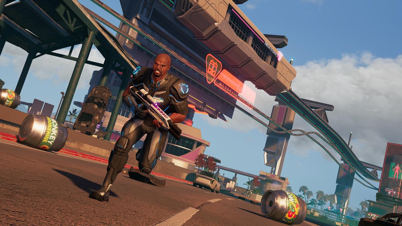 Crackdown 3 emphasises over-the-top action and explosions.