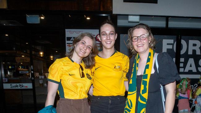 Fans ahead of the World Cup Matilda's v Sweden match at Suncorp Stadium. Photo - Stephen Archer