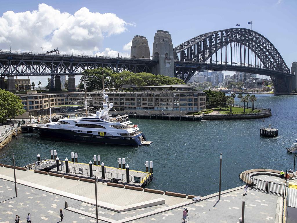 Mr Palmer has been staying on his luxurious yacht in Sydney. Picture: NCA NewsWire/Dylan Coker