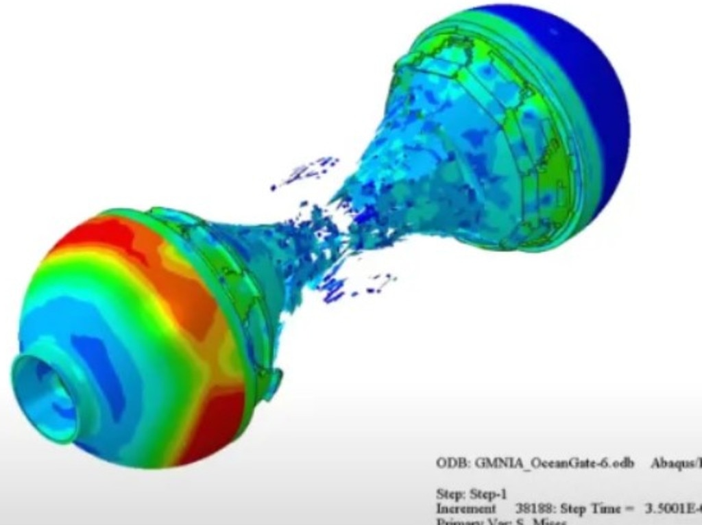 The simulation at 35 milliseconds. Picture: Ronald Wagner/YouTube