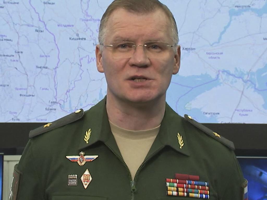 Russian Defence Ministry spokesman Igor Konashenkov confirmed Russian soldiers had been killed. Picture: Russian Defence Ministry.