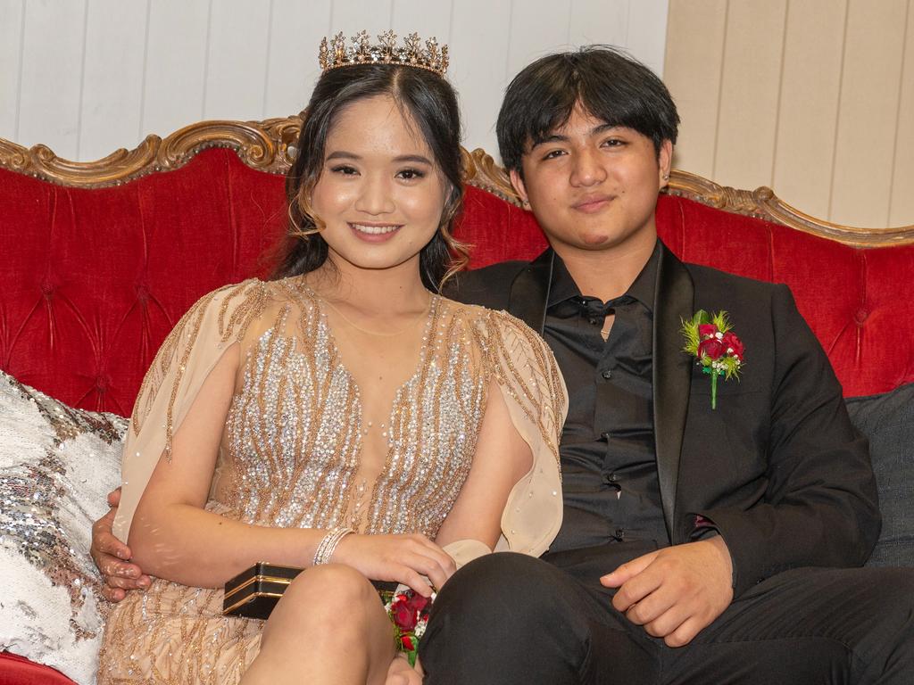 Raiza Medrano and Ronald Silvania at Mackay State High School, Mackay Turf Club Saturday 14 October 2023 Picture: Michaela Harlow