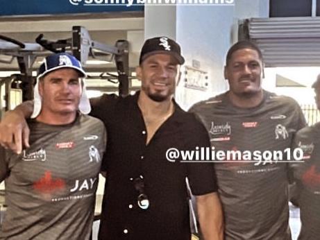 Former Canterbury stars Andrew Ryan, Sonny Bill Williams, Willie Mason, Mark O'Meley, and Willie Tonga were recently together at the club's gym. Credit: Instagram.