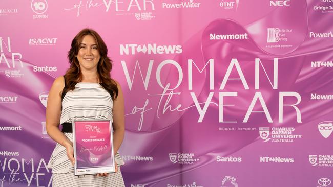 Emma Nesbitt, finalist of the Professionals category at the 2025 NT News Woman of the Year Awards. Photo: Georgia Politis
