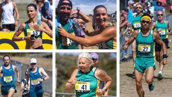 Some of the action from the ambulant and masters racing at Bathurst.