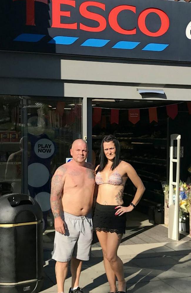 Fuming' woman confronted by Tesco worker for wearing bikini top