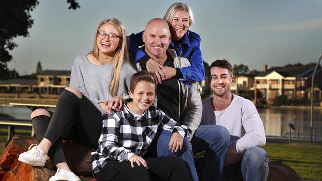 Scott Hodges with wife Kerry and children Charlee, 19, Kayne, 11, and Billy, 23. Picture: Sarah Reed